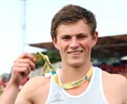 Max Everest (Cambridge) gold medal in the inter boys 100m hurdles